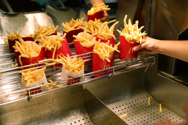 A fast food worker is shot over french fries