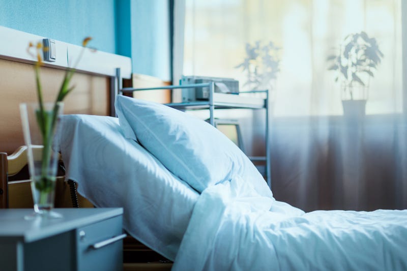 Hospital bed.