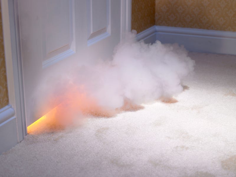 smoke under door