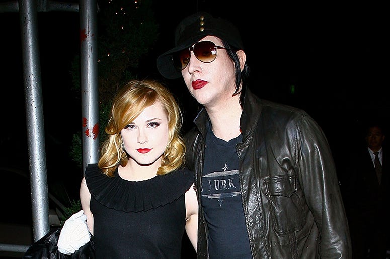 Evan Rachel Wood and Marilyn Manson