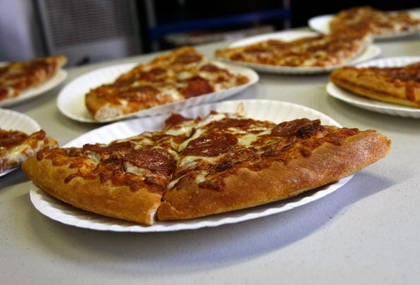 Little Caesar's pizza.