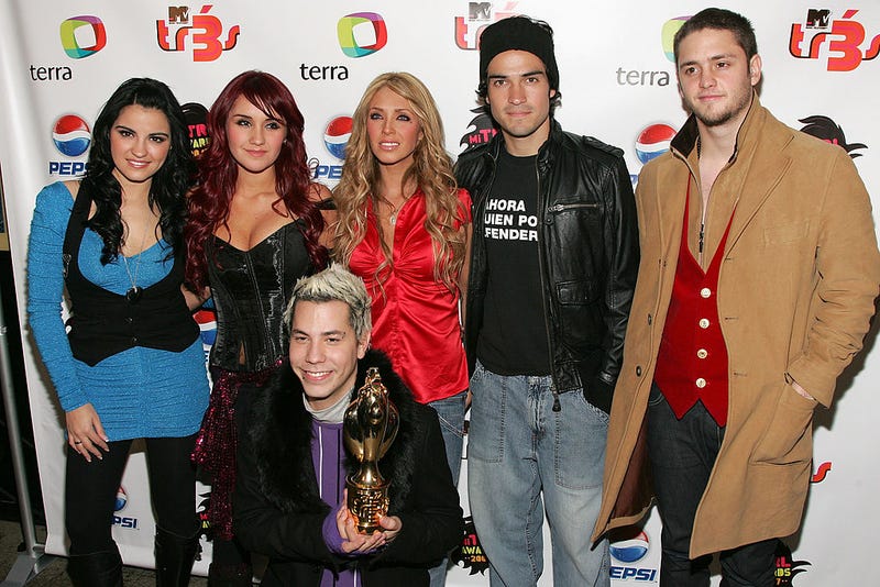 Maite Perroni, Dulce Maria, Christian Chavez, Anahi, Alfonso Herrera and Christopher Uckermann of RBD