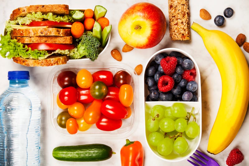 healthy school snacks beautifully laid out