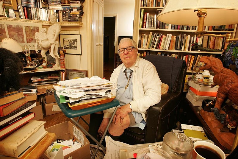 Ray Bradbury poses for a portrait at home in Los Angeles, California on September 22, 2008.