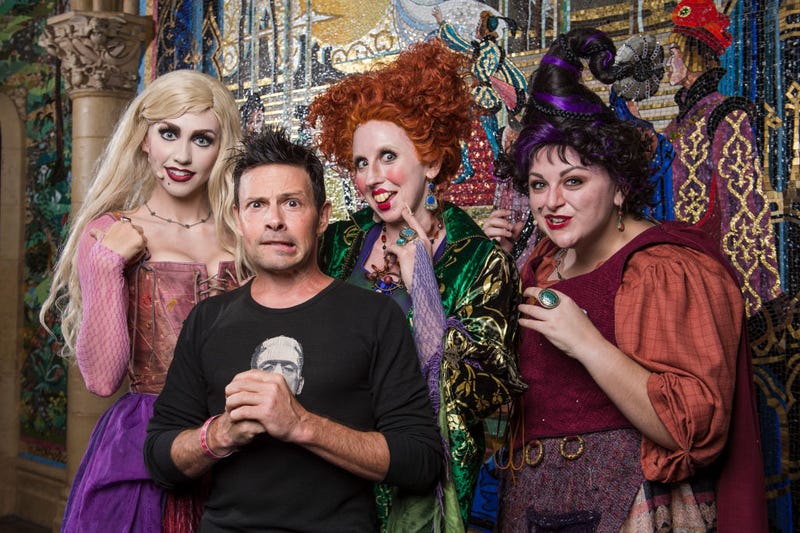 Actor Jason Marsden, who voiced the cat Thackery Binx in Disney's "Hocus Pocus," visits the infamous Sanderson Sisters Thursday, September 7, 2017, after their live performance at Magic Kingdom Park during Mickey's Not So Scary Halloween Party.