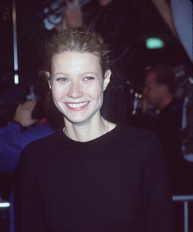 Gwyneth Paltrow attends the premiere for 'Shakespeare in Love' in Los Angeles, CA in 1998.