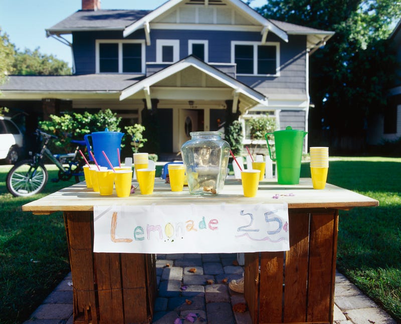 Lemonade stand - stock photo