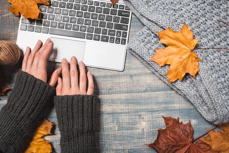 Thanksgiving, Computer, Laptop, Woman