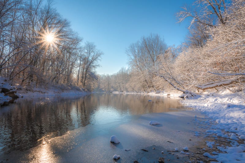 A sunny morning in December at Tyler State Park in Bucks County, Pa.
