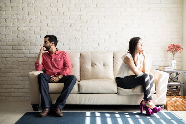 Couple arguing