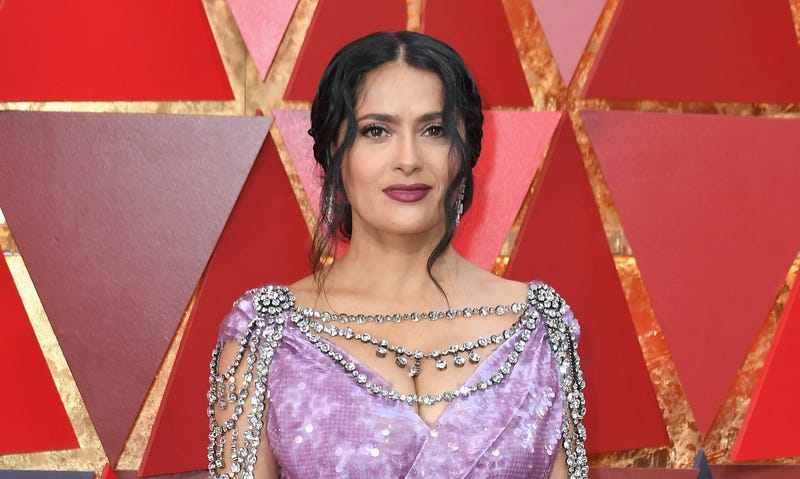 Salma Hayek Pinault attends the 90th Annual Academy Awards at Hollywood & Highland Center