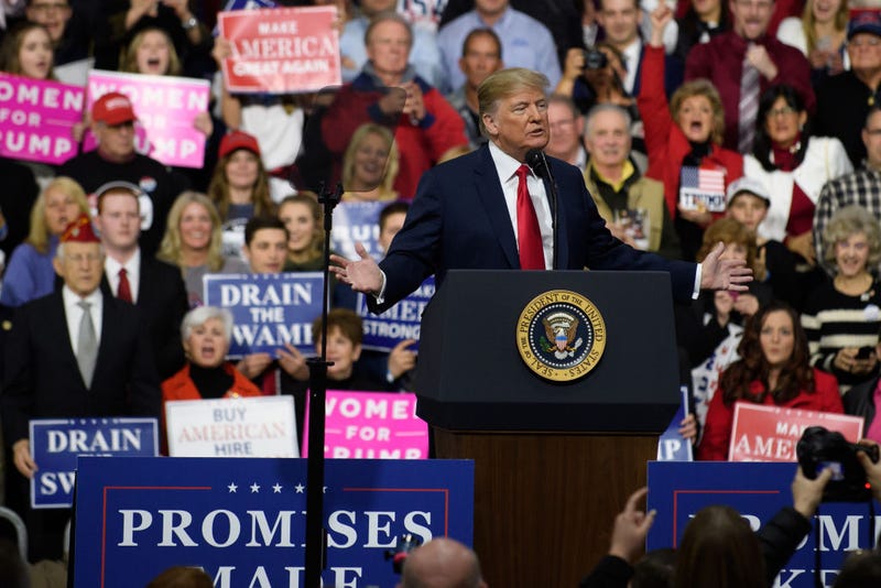 President Trump Holds Rally Touting Tax Cuts And Steel Tariffs Near Pittsburgh