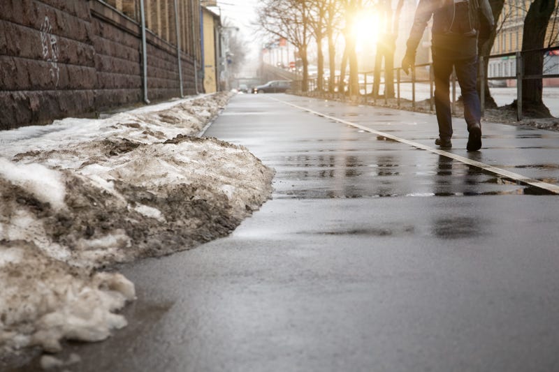 Melted snow