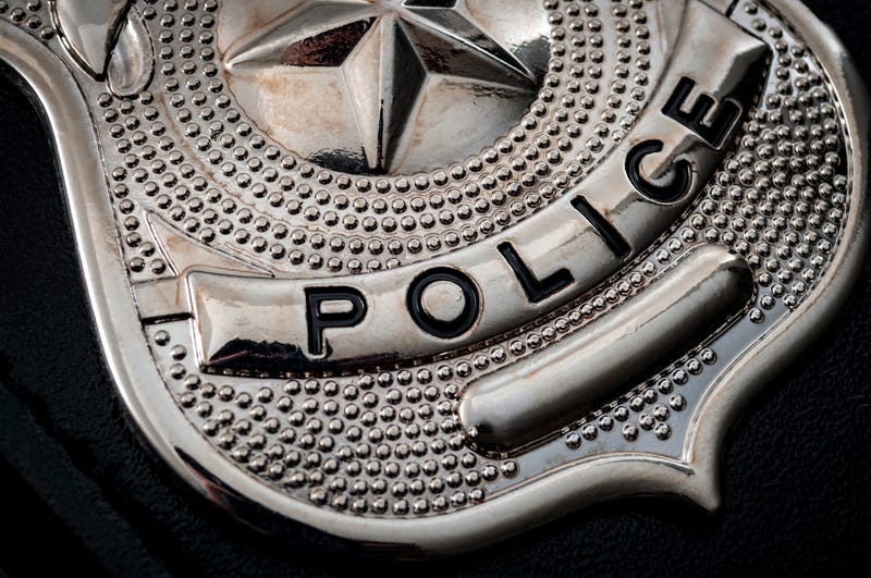 Police badge stock photo.