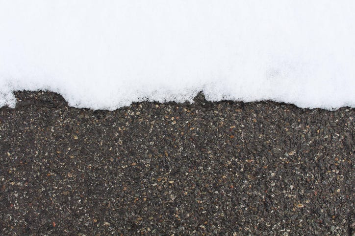 Snow melt road