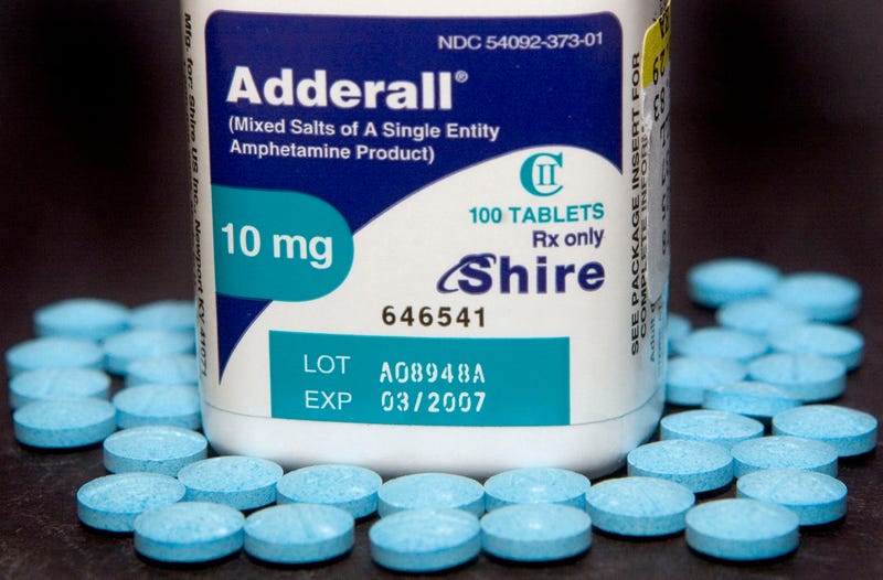 Adderall pills and bottle
