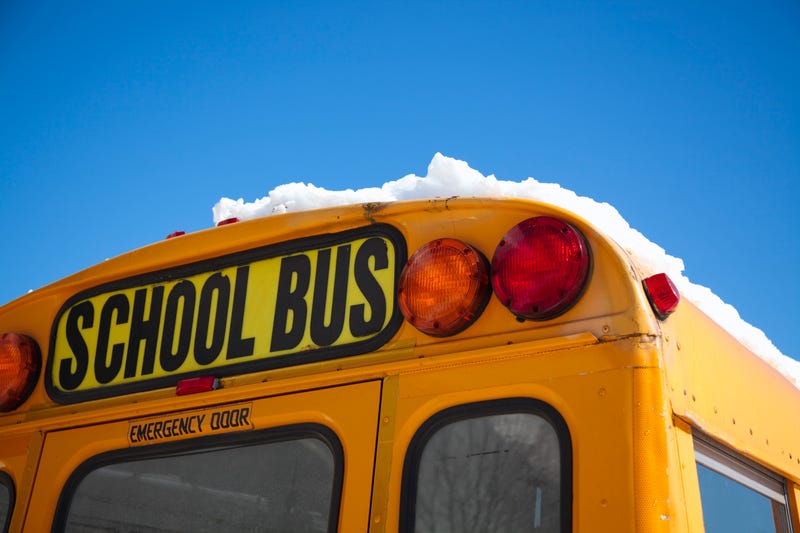School bus in winter