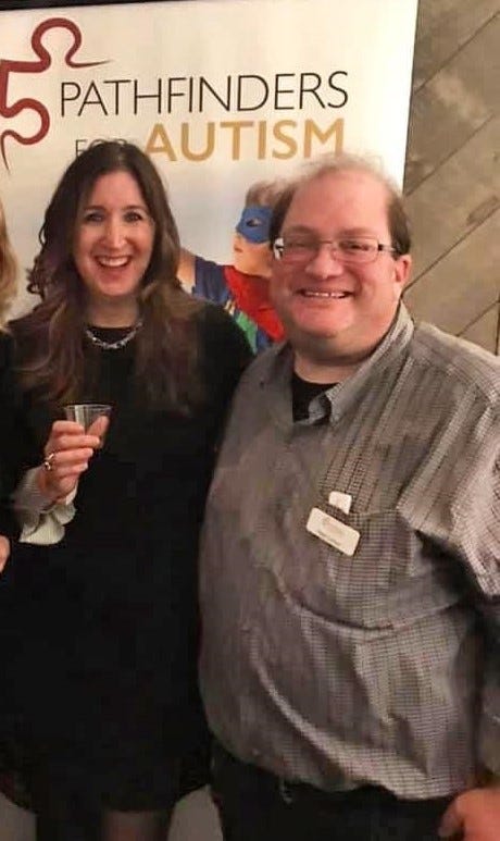 Gina Crash with Pathfinders For Autism Program Director Neal Lichter