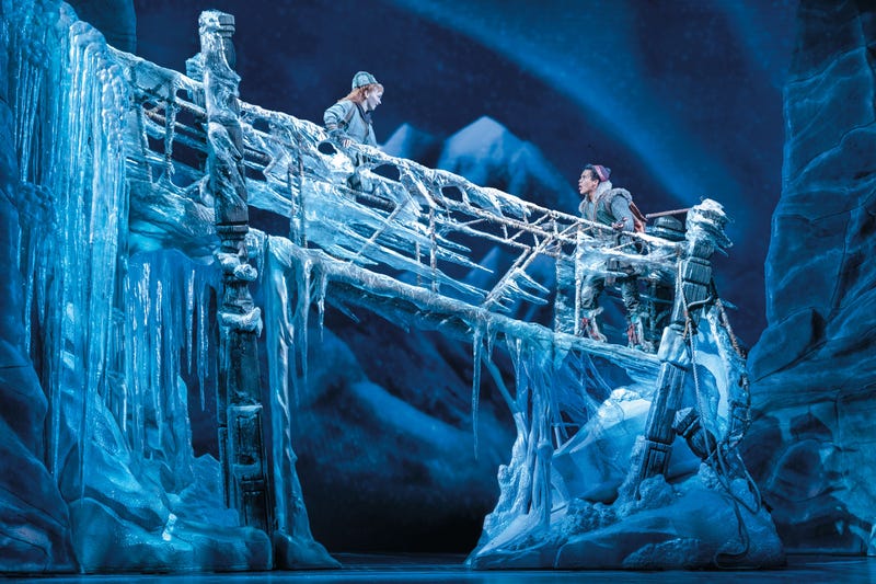 Frozen stars Caroline Innerbichler as “Anna" and Mason Reeves as “Kristoff."