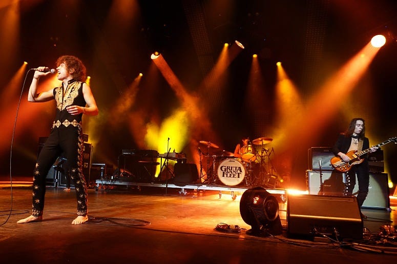 Greta Van Fleet perform at the The Met Philadelphia for their final performance of 2019