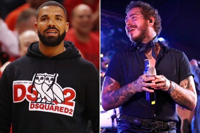 Drake and Post Malone