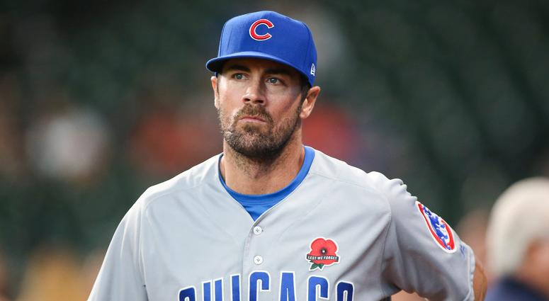 Cole Hamels looks on. (Troy Taormina-USA TODAY Sports)