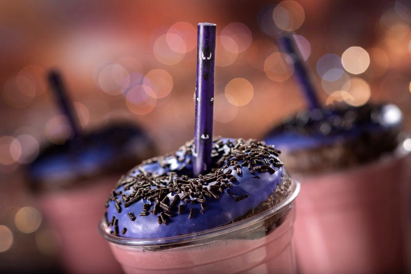 The special food and beverage offerings for the 50th Anniversary of Walt Disney World are full of whimsy and EARidescent shimmer. Many are also inspired by Walt’s personal recipes, beloved Disney characters, nostalgic dishes, and Disney attractions past and present, like the Happy Haunts Milkshake available at Columbia Harbor House at Magic Kingdom Park at Walt Disney World Resort in Lake Buena Vista, Fla. (Kent Phillips, photographer).
