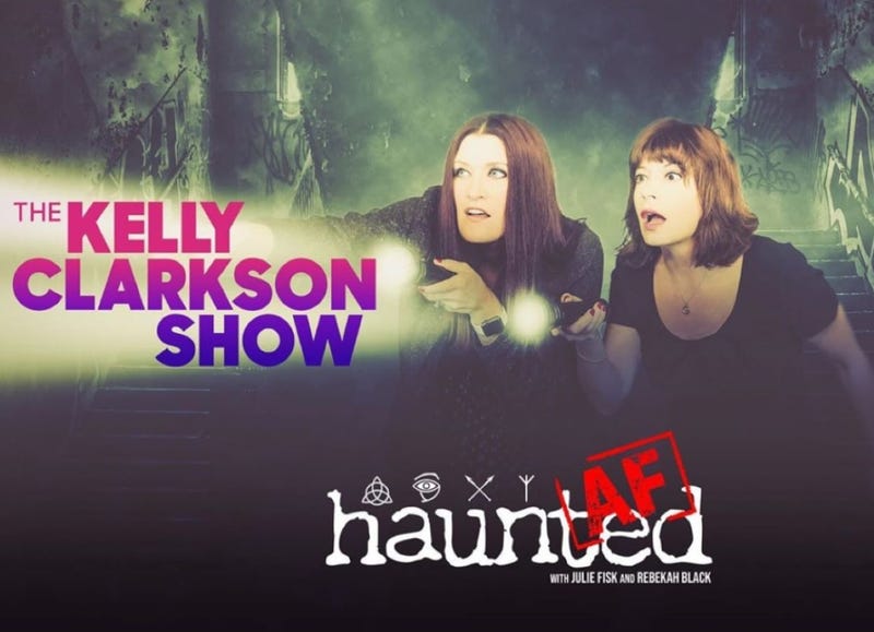 Logo from Rebekah Black's and Julie Fisk's podcast 'Haunted AF'