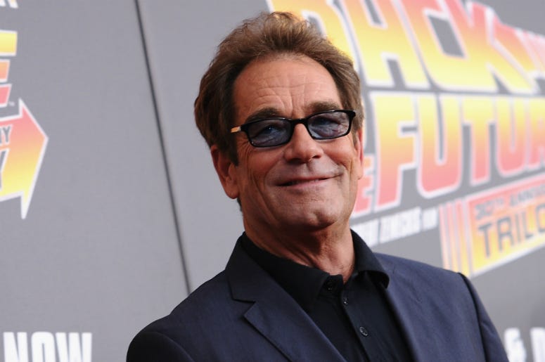 Huey Lewis attends the Back to the Future reunion in 2015.