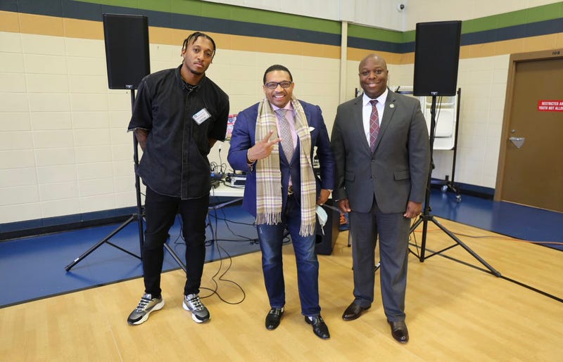 Pictured froPictured from left to right; Lecrae, Dr. Rashad Richey and GA Department of Juvenile Justice Director Tyrone Oliverm left to right; Lecrae, Dr. Rashad Richey and GA Department of Juvenile Justice Director Tyrone Oliver