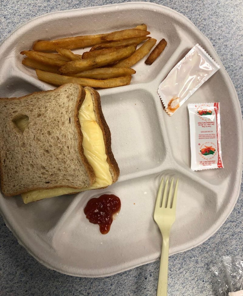 Grilled cheese lunch at NYC school