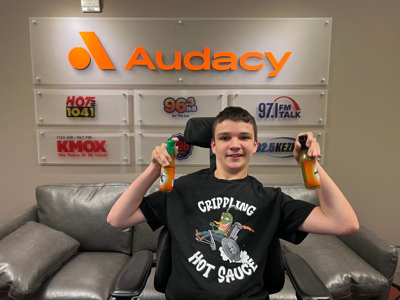 A Jefferson County teen -- turned entrepreneur -- pokes fun at his disability with his own line of hot sauce.