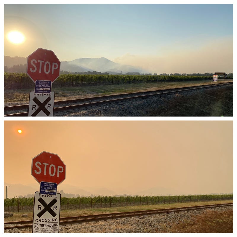 Smoke from the Glass Fire clogs up the air in the North Bay.