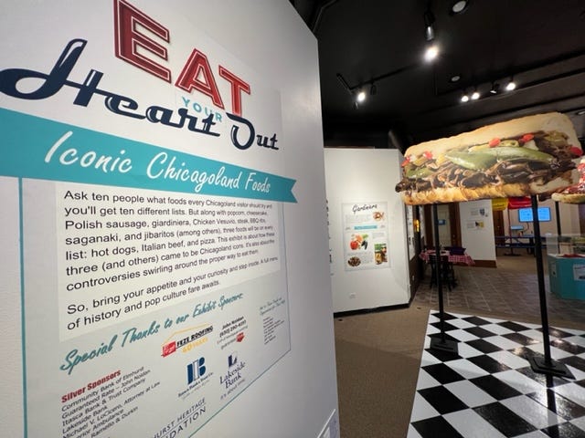 Elmhurst History Museum food exhibit