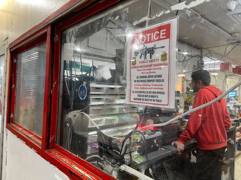 North Philly gas station has armed guards