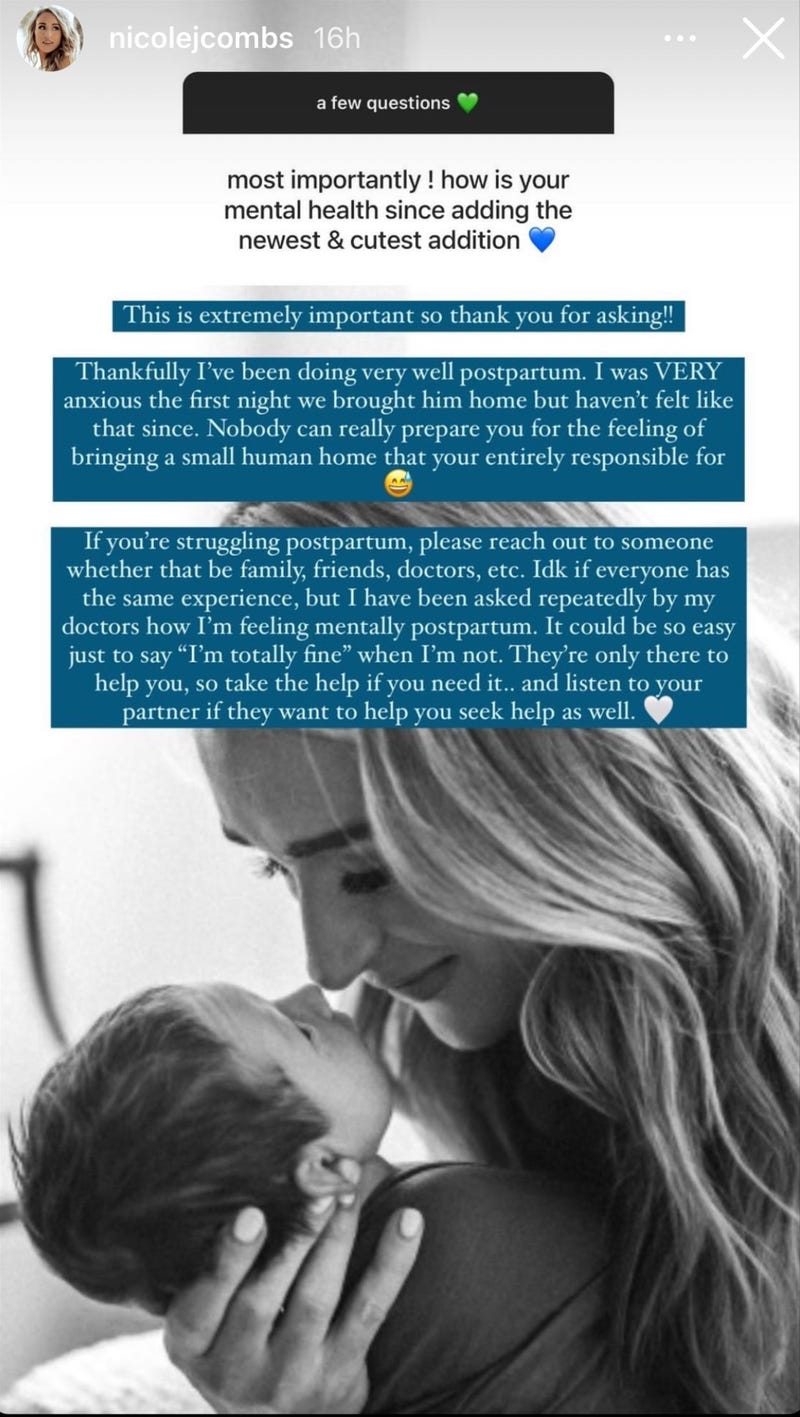 nicole combs IG story