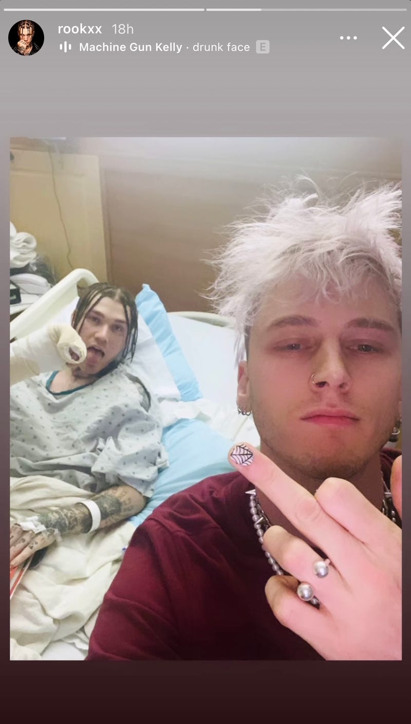 MGK with drummer in hospital