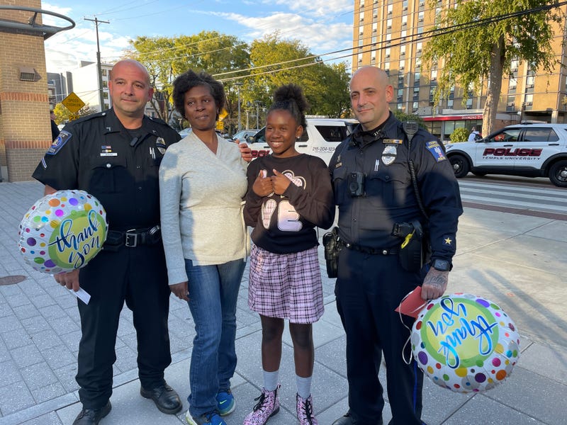 Temple officers reunite with 'Baby on Broad' they delivered 10 years ago