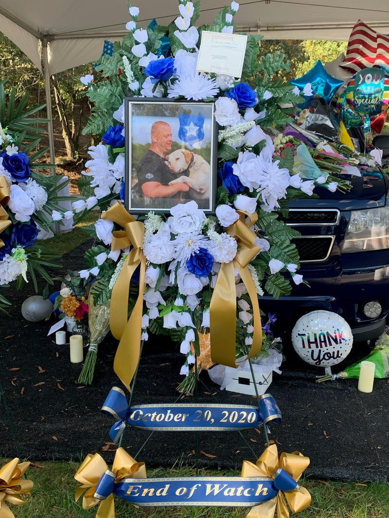 Memorial for Sgt. Conley Jumper behind the LEC on Stone Street