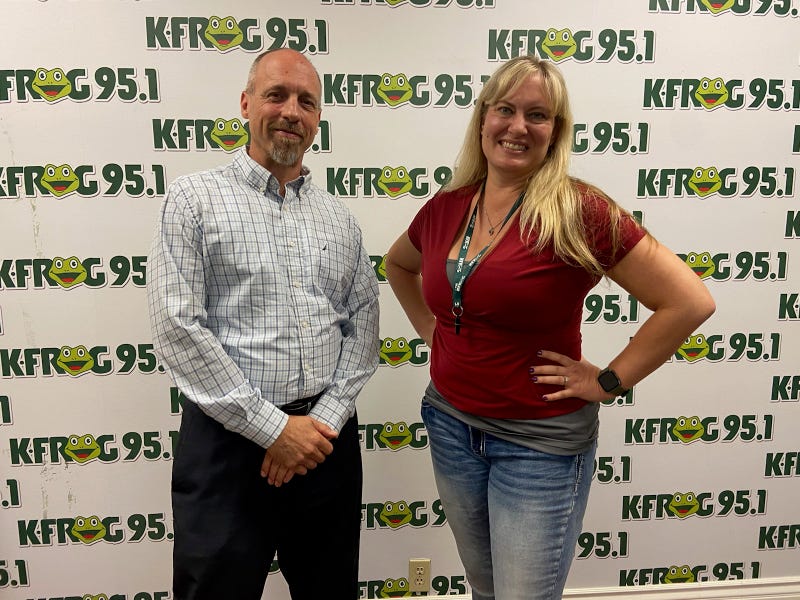 Riverside County Department of Public Social Services's Ken Sandefur with K-Frog's Pepper