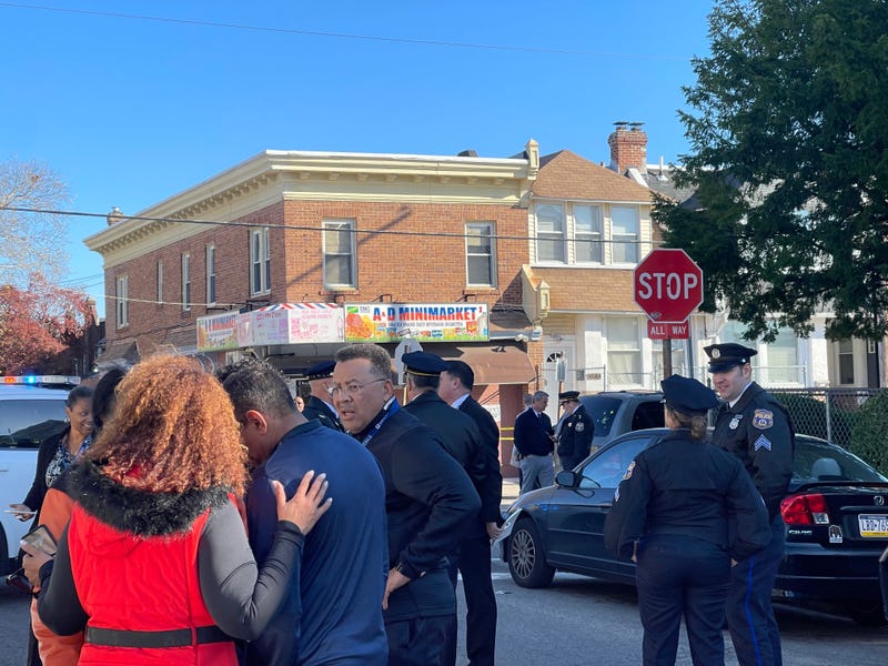 officials at the scene of the Overbrook shooting