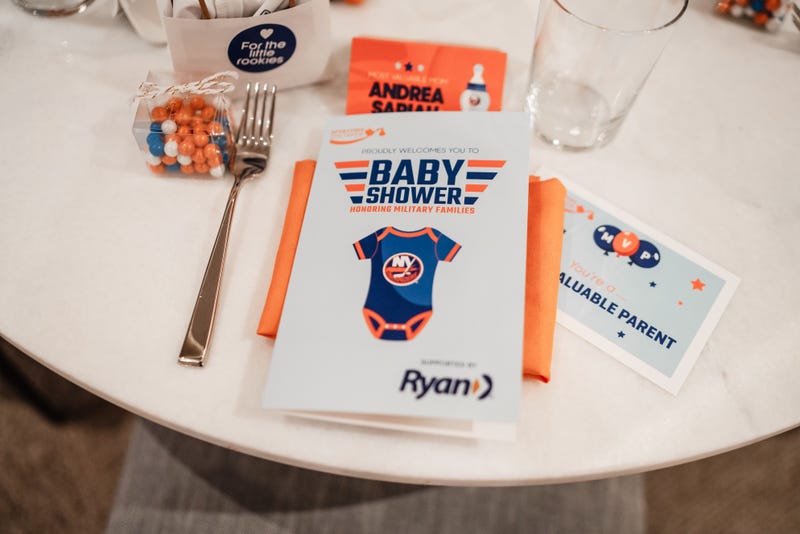 A place setting at the Isles' Baby Shower event.