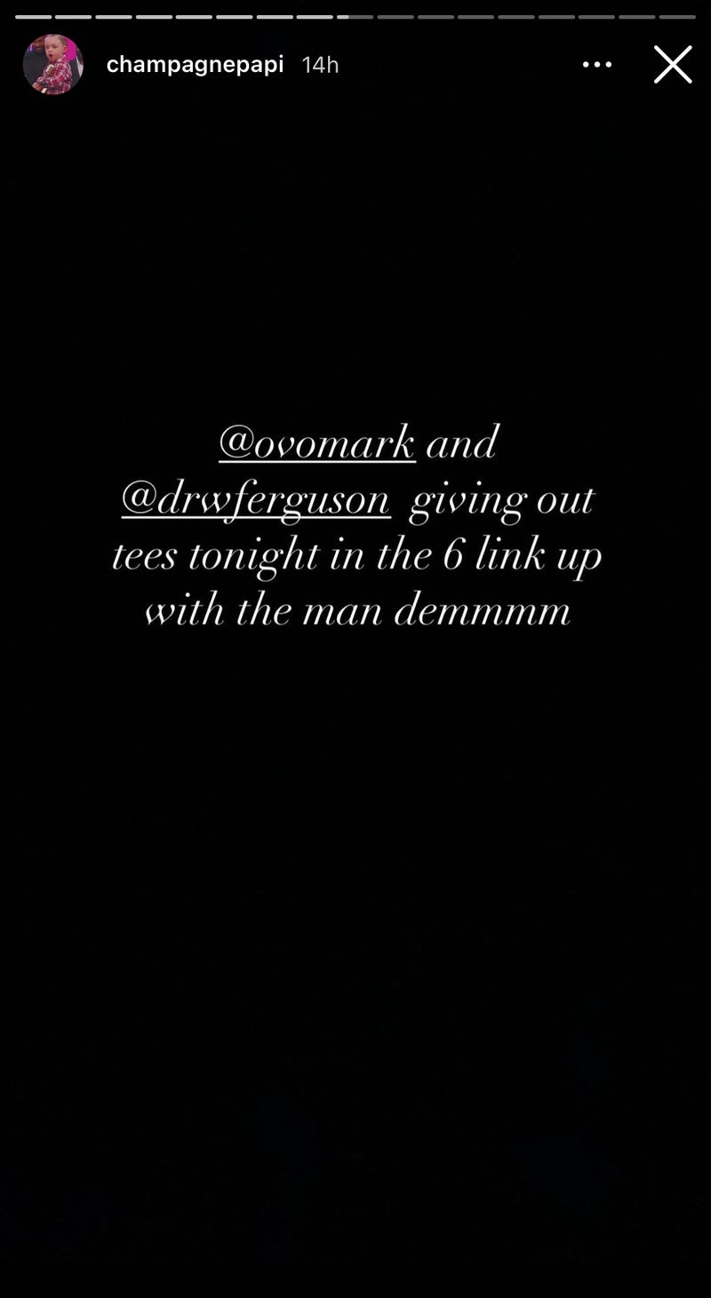 Drake's IG story