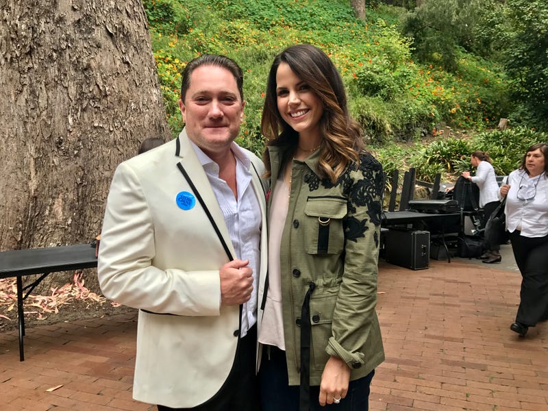 Liam Mayclem with Liz Cook at Stern Grove.