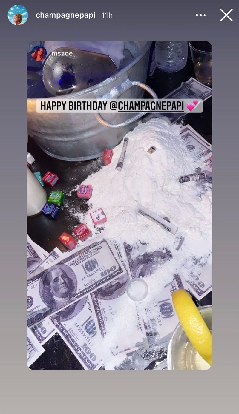 Drake's IG story