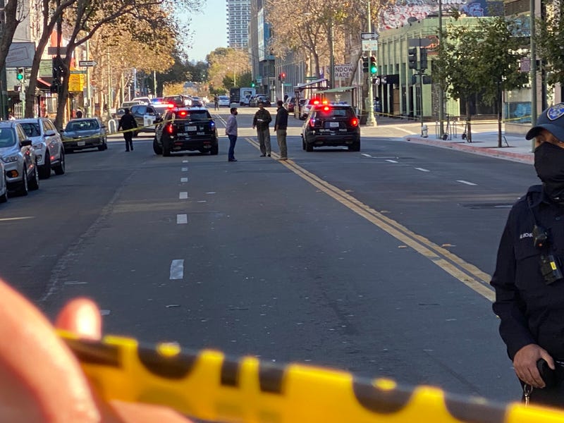 Police said the incident happened at 12:20 p.m. Wednesday in downtown Oakland.