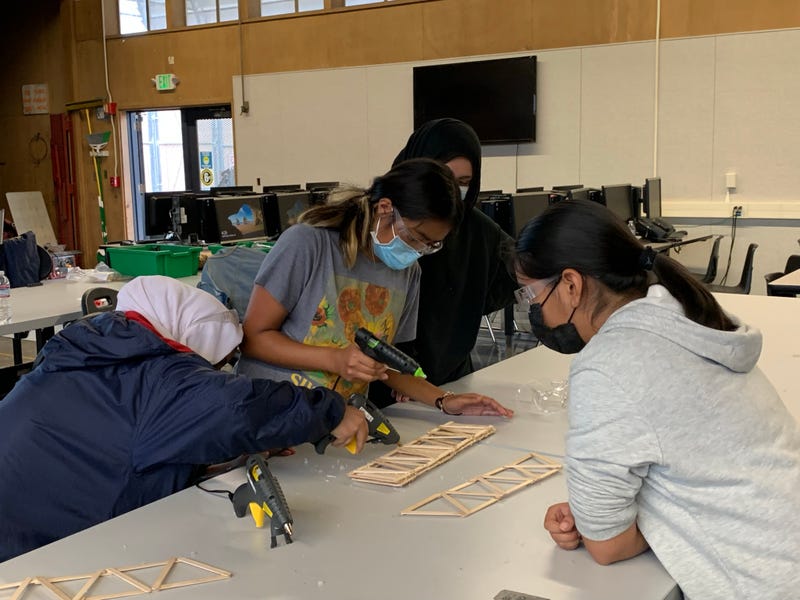Future female engineers at Ygnacio Valley High School in Concord are getting some hands-on experience and mentoring as part of the “Femineer” program.