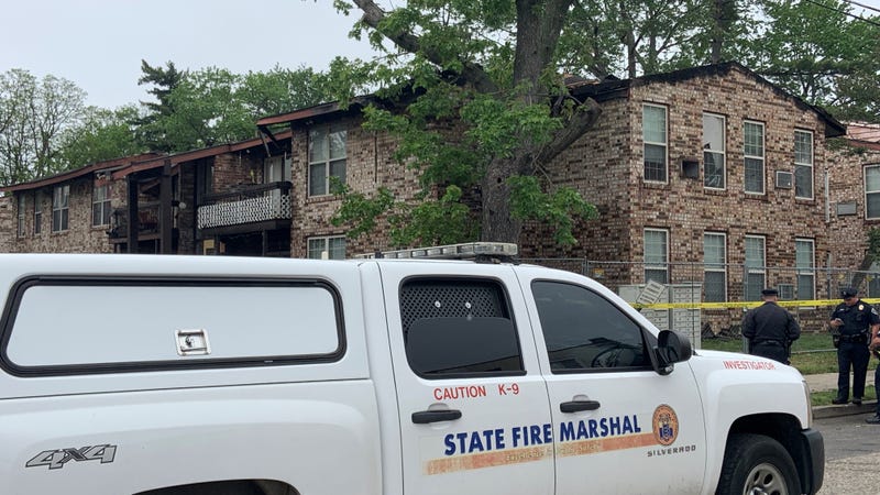 Officials investigated an early morning fire on Mother's Day at the Myrtle Place Apartments in Camden. More than 20 people escaped safely.