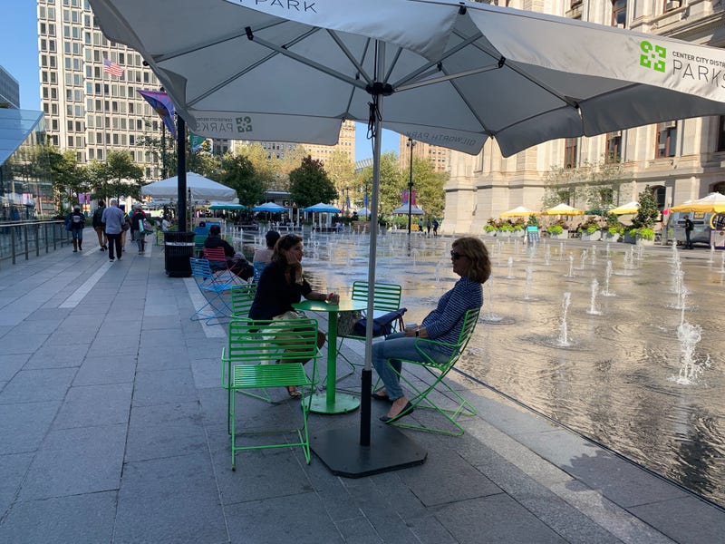 People hanging out in Center City