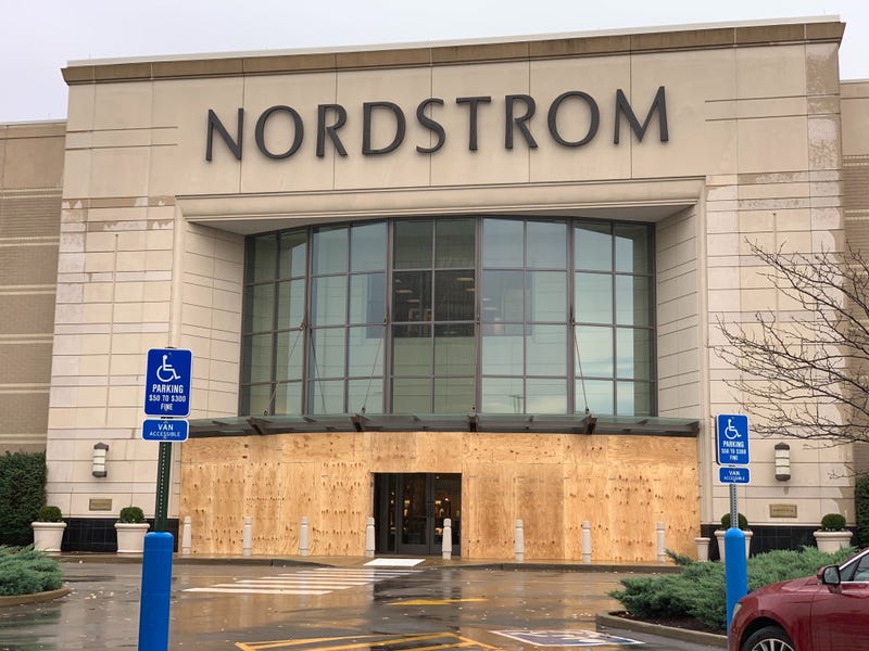 Nordstrom at the Galleria Mall has boarded up their entrance to prepare for election night.
